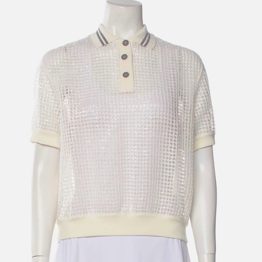 Brunello Cucinelli Open Knit Polo